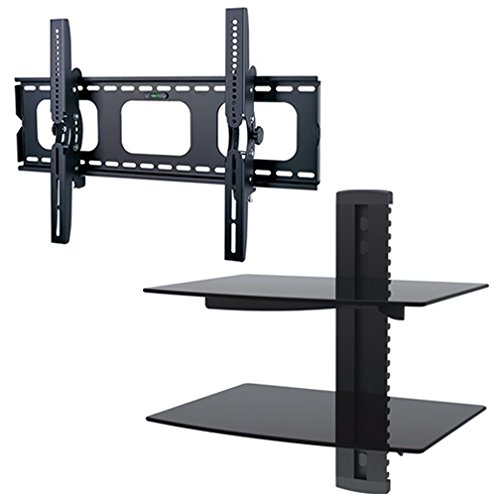 2xhome-NEW-TV-Wall-Mount-Bracket-Two-2-Double-Shelf-Package-Secure-LED-LCD-Plasma-Smart-3D-WiFi-Flat-Panel-Screen-Monitor-Monitor-Display-Large-Displays-Flat-Thin-Ultra-Slim-Sleek-Against-the-Wall-Adj-0