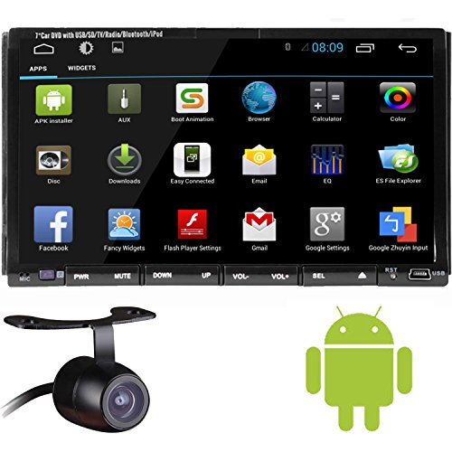 Android-42-GPS-Navigation-Touch-Screen-7-inch-2Din-2-Din-Bluetooth-WiFi-TV-DVR-SDUSB-Car-Vehicle-DVD-Player-Radio-Stereo-Backup-Rear-View-Camera-0