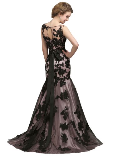 COCOMELODY-Womens-Trumpet-Sweep-Brush-Train-Lace-Evening-Dress-Formal-Gown-20-0-0