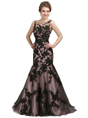 COCOMELODY-Womens-Trumpet-Sweep-Brush-Train-Lace-Evening-Dress-Formal-Gown-20-0-2