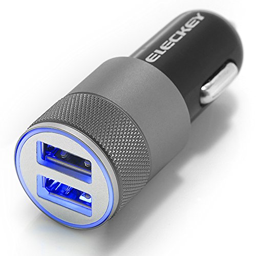 Car-Charger-EleckeyTM-21A-Dual-USB-Port-Car-Charger-Portable-Travel-Charger-Rapid-Car-Charger-Auto-Adapter-for-iPhone-6-Plus65S54-iPad-Ipod-Samsung-Galaxy-Smart-Phone-Tablets-Black-0