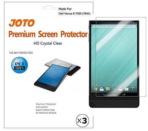 Dell-Venue-8-7000-7840-Screen-Protector-Film-2015-Venue-8-7000-Series-Android-Tablet-JOTO-Ultra-Crystal-Clear-Invisible-Screen-Guard-for-New-Venue-8-7840-with-Lifetime-Replacement-Warranty-3-Pack-0