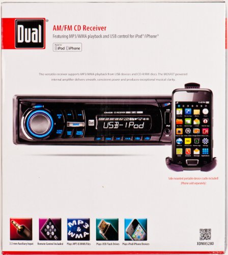 Dual-XDMA5280-240-Watts-In-Dash-AMFMCDMP3WMA-Player-with-iPodiPhone-Control-0-0