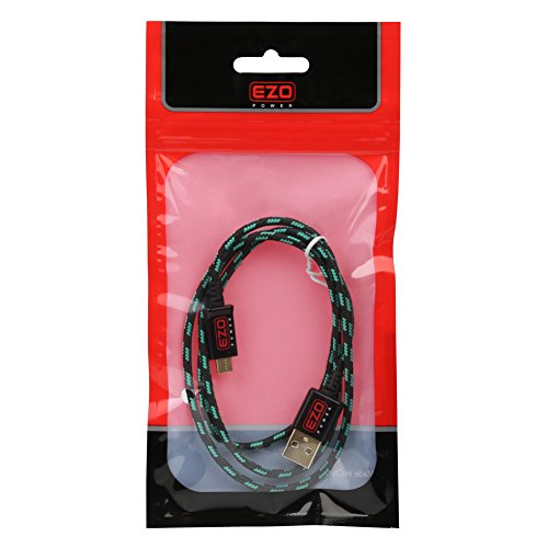 EZOPower-3-Feet-Braided-Sleeve-jacket-Micro-USB-Data-Cable-for-Kodak-Easyshare-C123-Sport-C142-C143-C183-C195-C1505-C1530-C1550-M22-M23-Mini-M200-M522-M530-M531-M532-M550-M552-M575-M577-M580-M583-M590-0-5