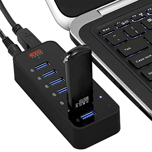 EZOPower-7-Port-Sync-and-Charge-USB-30-HUB-with-5A-60W-Charger-Adapter-0-1