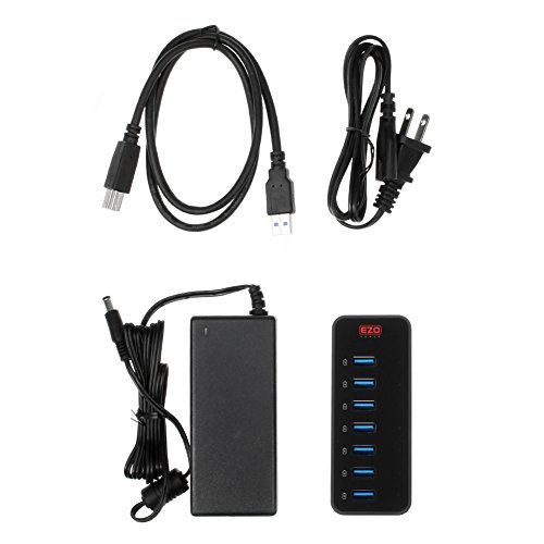 EZOPower-7-Port-Sync-and-Charge-USB-30-HUB-with-5A-60W-Charger-Adapter-0-3