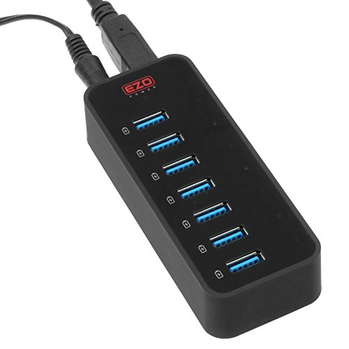 EZOPower-7-Port-Sync-and-Charge-USB-30-HUB-with-5A-60W-Charger-Adapter-0