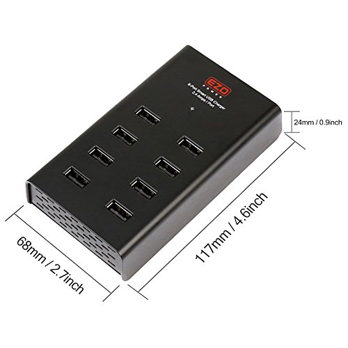 EZOPower-8-Port-96W-192A-Smart-USB-Desktop-Charger-Station-with-24A-output-Each-Port-For-Apple-iPad-iPhone-Samsung-Smartphone-Tablet-HTC-LG-and-More-0-3