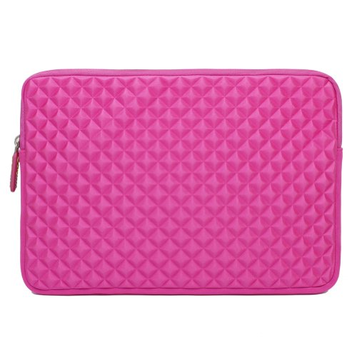 Evecase-116-125-Laptop-Chromebook-Ultrabook-Notebook-PC-Diamond-Foam-Splash-Shock-Resistant-Neoprene-Sleeve-Case-Travel-Bag-Hot-Pink-0