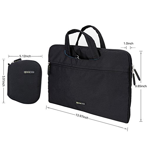 Evecase-133-14-Inch-Dual-Layer-Protection-Tablet-Laptop-Universal-Sleeve-Bag-Carrying-Case-Briefcase-with-Handle-Pouch-Case-and-Mouse-Pad-Black-0-5