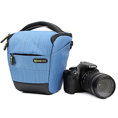 Evecase-DSLR-Camera-Carrying-Pouch-Case-Blue-for-Panasonic-DMC-G6-G6KK-G5KK-G3-GH3-GH2-GH1-GF3-GF5-GF2-GE-Power-Pro-X500-X550-X600-0-4