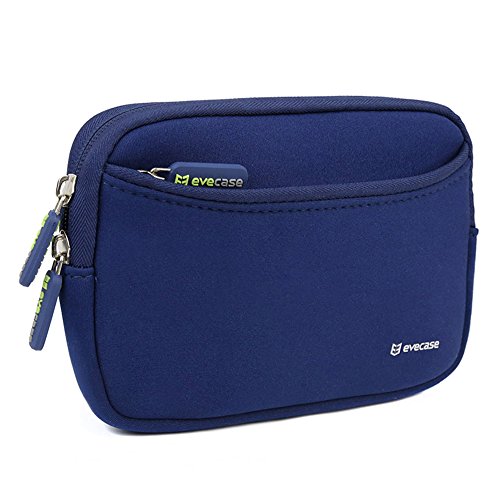 Evecase-Universal-Portable-Case-Bag-Cover-with-Extra-Front-Pocket-for-Garmin-nvi-2595LMT-5-Inch-Portable-Bluetooth-GPS-Navigator-with-Lifetime-Maps-and-Traffic-Dark-Blue-0