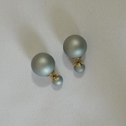 Fashion-Mise-En-Tribal-Double-Pearl-Gray-or-Gold-Matte-Gold-Stud-Earrings-Gray-Matte-0-1