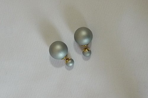 Fashion-Mise-En-Tribal-Double-Pearl-Gray-or-Gold-Matte-Gold-Stud-Earrings-Gray-Matte-0-1