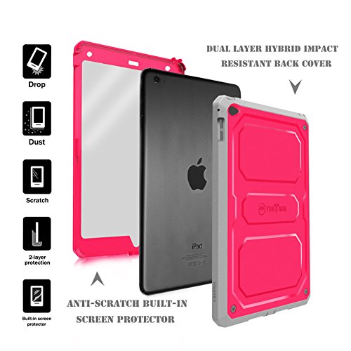 Fintie-Apple-iPad-Air-2-Case-Ipad-6-CaseBot-Tuatara-Series-Rugged-Unibody-Dual-Layer-Hybrid-Full-Protective-Cover-with-Built-in-Screen-Protector-and-Impact-Resistant-Bumper-for-iPad-Air-2-2014-Model-M-0-3