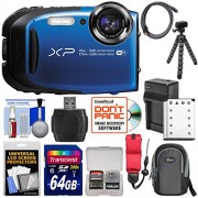 Fujifilm-FinePix-XP80-Shock-Waterproof-Wi-Fi-Digital-Camera-Blue-with-64GB-Card-Battery-Charger-Case-Flex-Tripod-Strap-Kit-0