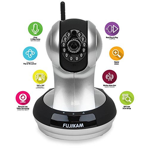 Fujikam-FI-361-HD-cloud-IPNetwork-Wireless-Video-Monitoring-Surveillance-security-cameraplugplay-PanTilt-with-Two-Way-Audio-and-Night-Vision-0