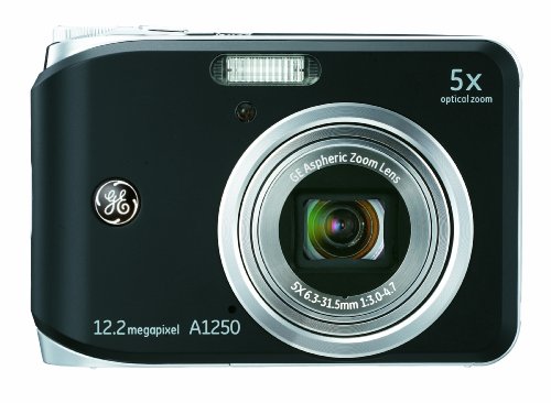 GE-A1250-BK-12MP-Digital-Camera-with-5X-Optical-Zoom-and-25-Inch-LCD-with-Auto-Brightness-Black-0-0