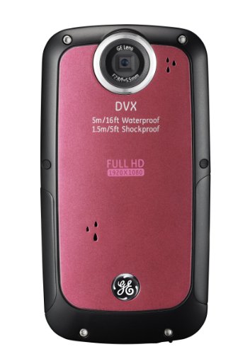 GE-DVX-WaterproofShockproof-1080P-Pocket-Video-Camera-Bubble-Gum-with-2GB-SD-Card-0