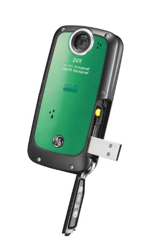 GE-DVX-WaterproofShockproof-1080P-Pocket-Video-Camera-Emerald-Green-with-2GB-SD-Card-0-2