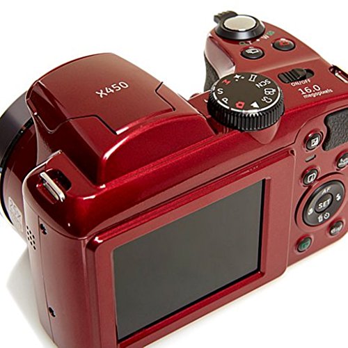 General-Imaging-X450-Digital-Camera-with-27-Inch-LCD-GE-PowerPro-16MP-25X-Optical-Zoom-HD-Video-SLR-Style-Camera-COLOR-WHITE-BLACK-RED-PURPLE-BLUE-GOLD-RED-0-1