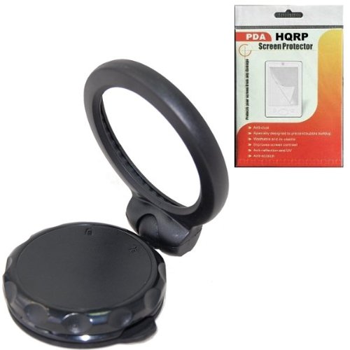 HQRP-Car-Mount-For-TomTom-XL-XXL-ONE-140-140-S-Holder-Windshield-Cradle-Suction-Cup-plus-HQRP-Universal-Screen-Protector-0