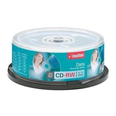 Imation-4x-Cd-Rw-Media-700mb-120mm-Standard-25-Pack-Spindle-1000-Times-Rewritable-0