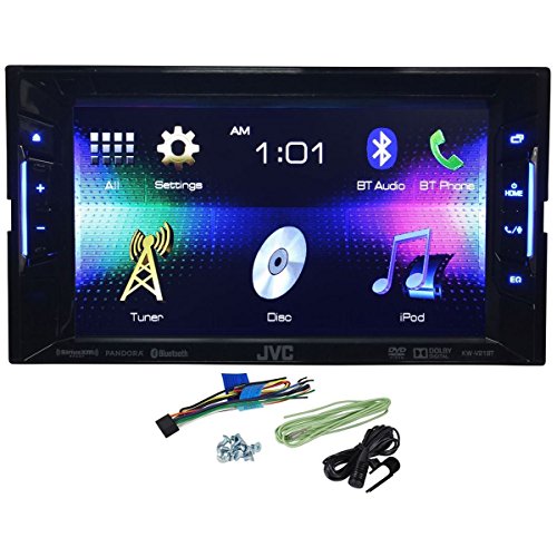 JVC-KW-V21BT-Double-Din-Multimedia-Car-DVDCD-Reciever-With-62-Touch-Screen-Monitor-Bluetooth-Built-in-SeriusXM-Ready-Integrations-For-iPhoneAndroid-and-Pandora-0