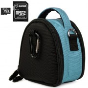 Light-Blue-Limited-Edition-Camera-Bag-Carrying-Case-for-Kodak-EasyShare-MINI-TOUCH-SLICE-SPORT-Point-and-Shoot-Digital-Camera-0