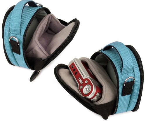 Light-Blue-Limited-Edition-Camera-Bag-Carrying-Case-for-Kodak-EasyShare-MINI-TOUCH-SLICE-SPORT-Point-and-Shoot-Digital-Camera-0-3