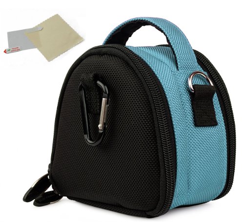 Light-Blue-Limited-Edition-Camera-Bag-Carrying-Case-for-Kodak-EasyShare-MINI-TOUCH-SLICE-SPORT-Point-and-Shoot-Digital-Camera-0-5