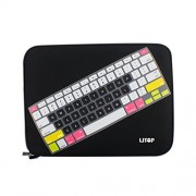 Litop-2-in-1-High-Quality-and-Soft-Black-Neoprene-Zipper-Sleeve-Bag-Cover-Case-plus-Silicon-Black-Candy-Keyboard-Skin-Keyboard-Cover-Protector-for-Apple-All-13-Inch-Macbook-Pro-Laptop-0-1