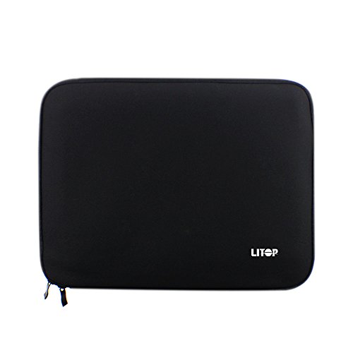 Litop-2-in-1-High-Quality-and-Soft-Black-Neoprene-Zipper-Sleeve-Bag-Cover-Case-plus-Silicon-Black-Candy-Keyboard-Skin-Keyboard-Cover-Protector-for-Apple-All-13-Inch-Macbook-Pro-Laptop-0-2