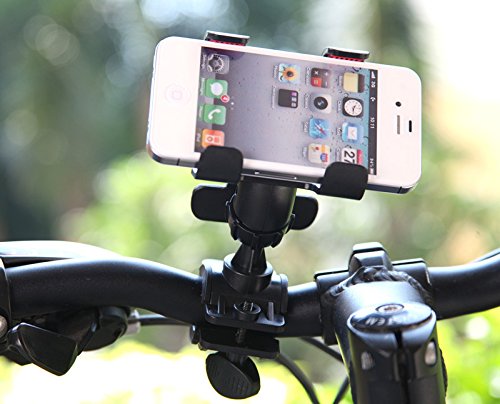 Mount-Easy-Quick-Release-Handlebar-Bike-Mount-Holder-for-Iphones-Ipods-Samsung-Galaxy-Phones-LG-Nokia-Htc-Blackberry-Smartphones-Cameras-Flashlights-Headlights-and-GPS-Devices-Easy-One-Pinch-Clip-Desi-0-0