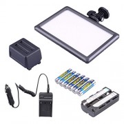 Neewer-0615cm-Ultra-Thin-11W-112-LED-Video-Light-Kit-Dimmable-Flat-Panel-On-camera-Light-Pad-for-Canon-Nikon-Pentax-Olympus-Samsung-Panasonic-JVC-DSLR-Cameras-DV-CamcordersKit-Includes-1Ultra-Thin-112-0-0