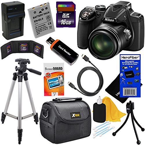 Nikon-COOLPIX-P530-161-MP-CMOS-Digital-Camera-with-42x-Zoom-NIKKOR-Lens-and-Full-HD-1080p-Video-Black-Import-7pc-Bundle-16GB-Accessory-Kit-w-HeroFiber-Ultra-Gentle-Cleaning-Cloth-0