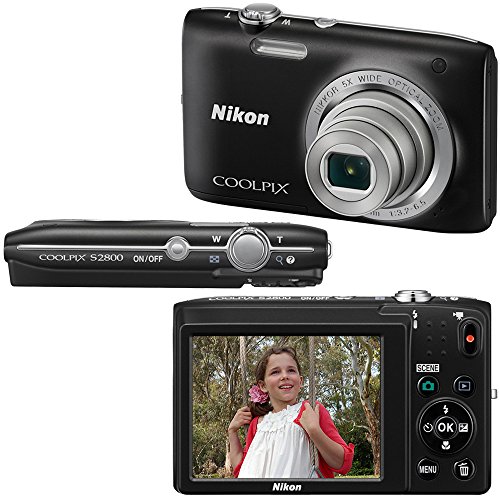 Nikon-Coolpix-S2800-201-MP-Point-and-Shoot-Digital-Camera-with-5x-Optical-Zoom-and-720p-HD-Video-Black-Import-EN-EL19-Battery-8pc-Bundle-16GB-Accessory-Kit-w-HeroFiber-Ultra-Gentle-Cleaning-Cloth-0-0