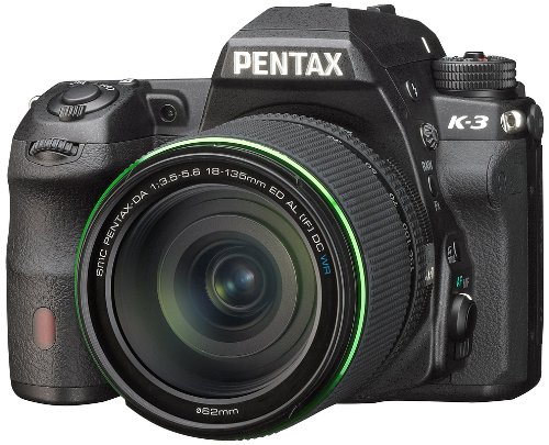 Pentax-K-3-lens-kit-w-18-135mm-WR-24MP-SLR-Camera-with-32-Inch-TFT-LCD-and-18-135mm-WR-f-35-56-Black-Includes-045X-Wide-Angle-Lens-2X-Telephoto-Lens-3-Piece-Filter-Kit-UV-CPL-FLD-32GB-Memory-Card-Exte-0-0