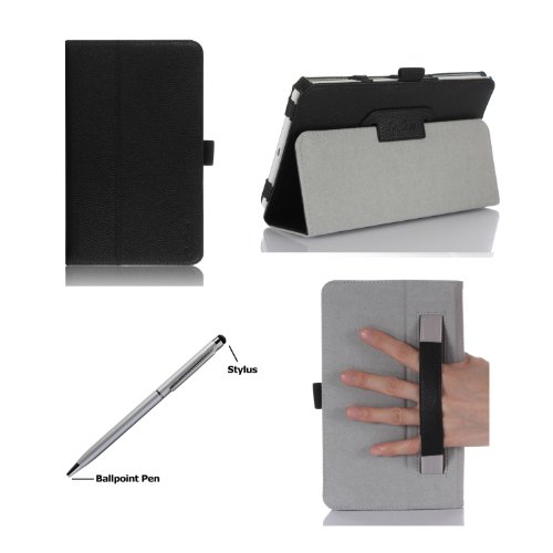 ProCase-Folio-Case-with-Stand-for-Samsung-Galaxy-Tab-4-80-Tablet-2014-8-inch-Tab-4-SM-T330-T331-T335-with-Auto-SleepWake-feature-bonus-stylus-pen-included-Black-0