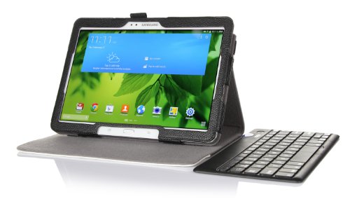 ProCase-Premium-Folio-Bluetooth-Keyboard-Case-for-Samsung-Galaxy-Tab-PRO-101-Tablet-2014-SM-T520-and-Galaxy-Note-101-2014-Edition-Tablet-SM-P600-Muti-angle-Stand-Leather-Smart-Cover-with-Ultra-Slim-Ma-0-2