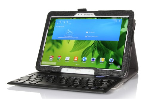 ProCase-Premium-Folio-Bluetooth-Keyboard-Case-for-Samsung-Galaxy-Tab-PRO-101-Tablet-2014-SM-T520-and-Galaxy-Note-101-2014-Edition-Tablet-SM-P600-Muti-angle-Stand-Leather-Smart-Cover-with-Ultra-Slim-Ma-0-3