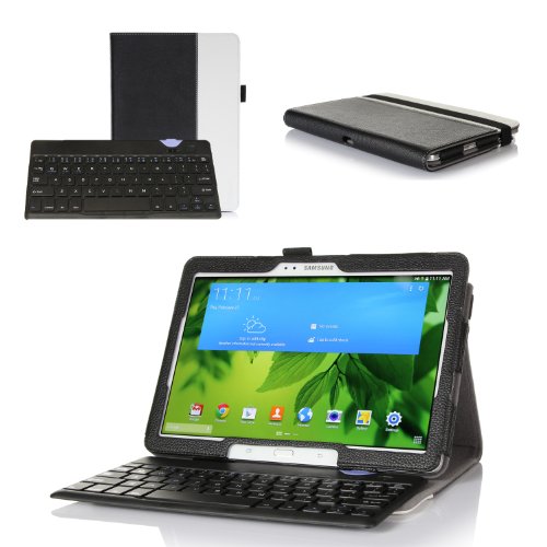 ProCase-Premium-Folio-Bluetooth-Keyboard-Case-for-Samsung-Galaxy-Tab-PRO-101-Tablet-2014-SM-T520-and-Galaxy-Note-101-2014-Edition-Tablet-SM-P600-Muti-angle-Stand-Leather-Smart-Cover-with-Ultra-Slim-Ma-0