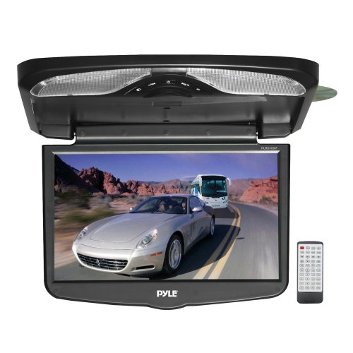 Pyle-PLRD163IF-164-Inch-TFT-LCD-Flip-Down-Roof-Mount-with-Built-In-DVDSDUSB-Player-with-Wireless-FM-ModulatorIR-Transmitter-0