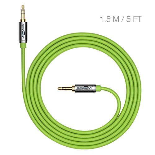 Sentey-Audio-Cable-15-Meter-5ft-Stereo-55mm-Male-to-Male-Green-Premium-Metal-Connector-and-Shell-Audiophile-Grade-Pvc-Tangle-free-Material-for-Headphones-Gaming-or-Pc-Headset-Samsung-Htc-Motorola-Lg-P-0-0