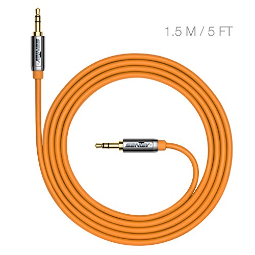 Sentey-Audio-Cable-15-Meter-5ft-Stereo-55mm-Male-to-Male-Orange-Premium-Metal-Connector-and-Shell-Audiophile-Grade-Pvc-Tangle-free-Material-for-Headphones-Gaming-or-Pc-Headset-Samsung-Htc-Motorola-Lg–0-1