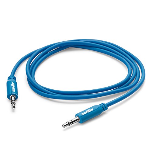 Sentey-Audiophile-Grade-35mm-Audio-Cable-Stereo-Pvc-10-Meter-3ft-Male-to-Male-Blue-Premium-Metal-Connector-Tangle-free-Material-for-Headphones-Gaming-or-Pc-Headset-Samsung-Htc-Motorola-Lg-Ps4-Xbox-Gal-0-1