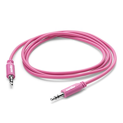 Sentey-Audiophile-Grade-35mm-Audio-Cable-Stereo-Pvc-10-Meter-3ft-Male-to-Male-Pink-Premium-Metal-Connector-Tangle-free-Material-for-Headphones-Gaming-or-Pc-Headset-Samsung-Htc-Motorola-Lg-Ps4-Xbox-Gal-0-1