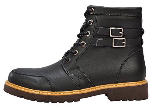 Serene-Mens-Fashion-Buckle-Leather-Uppers-Casual-Ankle-Boots105-DMUS-Black-0-0