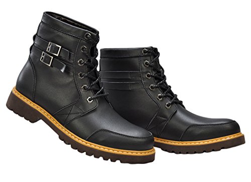 Serene-Mens-Fashion-Buckle-Leather-Uppers-Casual-Ankle-Boots105-DMUS-Black-0-2