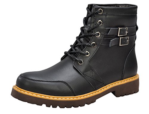 Serene-Mens-Fashion-Buckle-Leather-Uppers-Casual-Ankle-Boots105-DMUS-Black-0